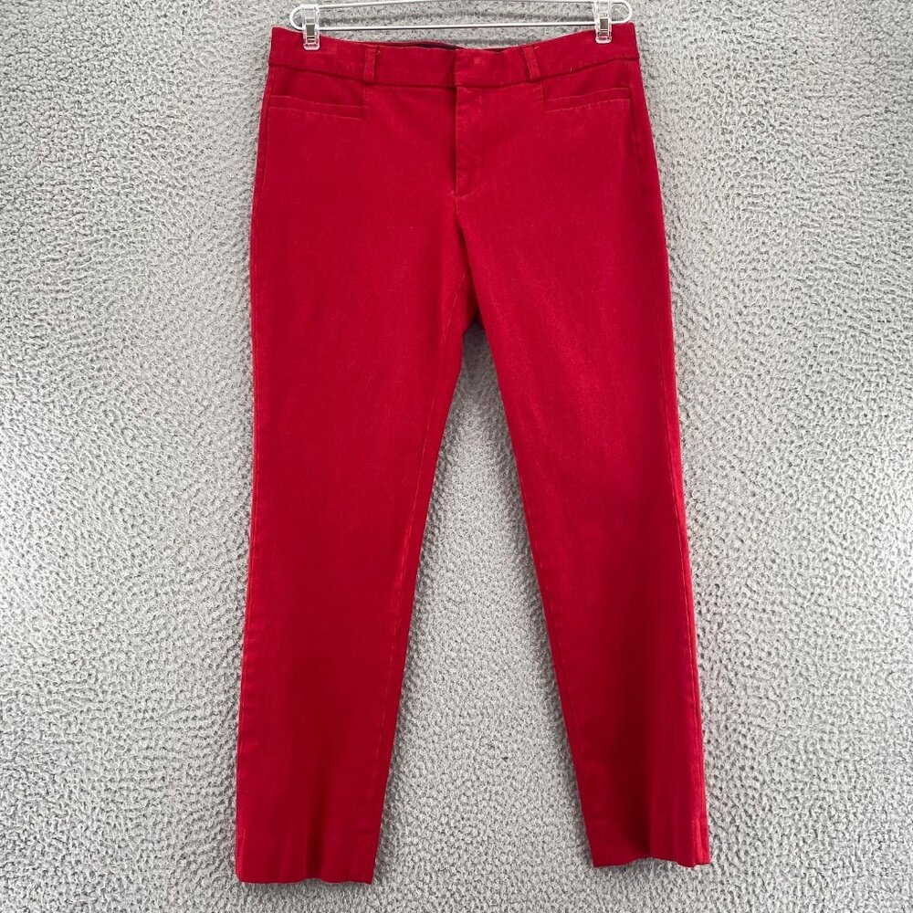 Banana Republic Bright Red Cropped Ankle Pants